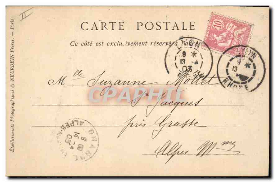 CPA Lyon La Prefecture — Verso