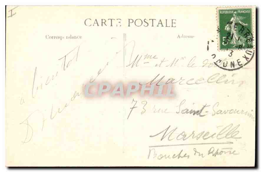 CPA Lyon Monument Carnot — Verso