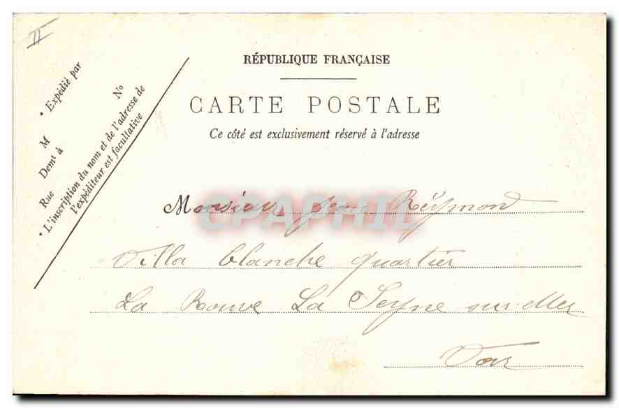 CPA Lyon La Statue de Carnot — Verso