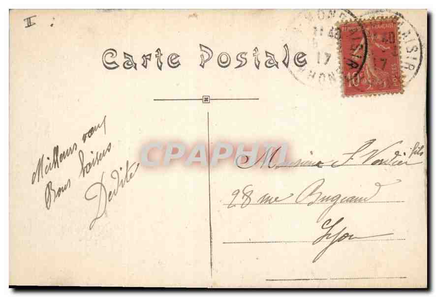 CPA Lyon La Place Carnot — Verso