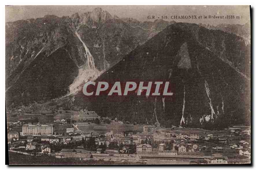 Chamonix et le Brévent 12523 m — G.R. 535 — éditeur G.R. (Groupe de Réalisation)