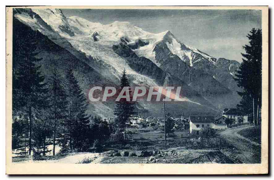 Chamonix et le Mont Blanc — vue panoramique — G. Tairraz, phot.édit.