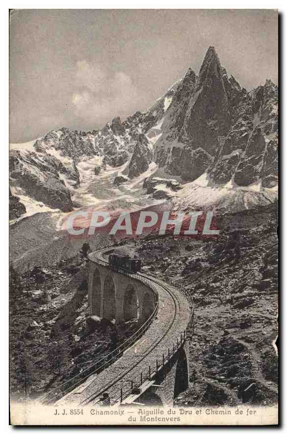 Chamonix — Aiguille du Dru et Chemin de fer du Montenvers — J. J. 8554
