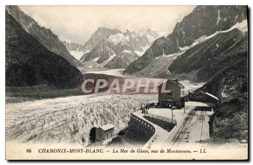Chamonix-Mont-Blanc — La Mer de Glace, vue de Montenvers — LL