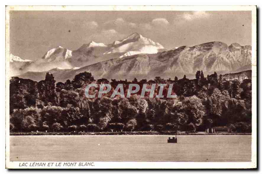 Lac Léman et le Mont Blanc — Phot. Editeur O. Sartori - Genève
