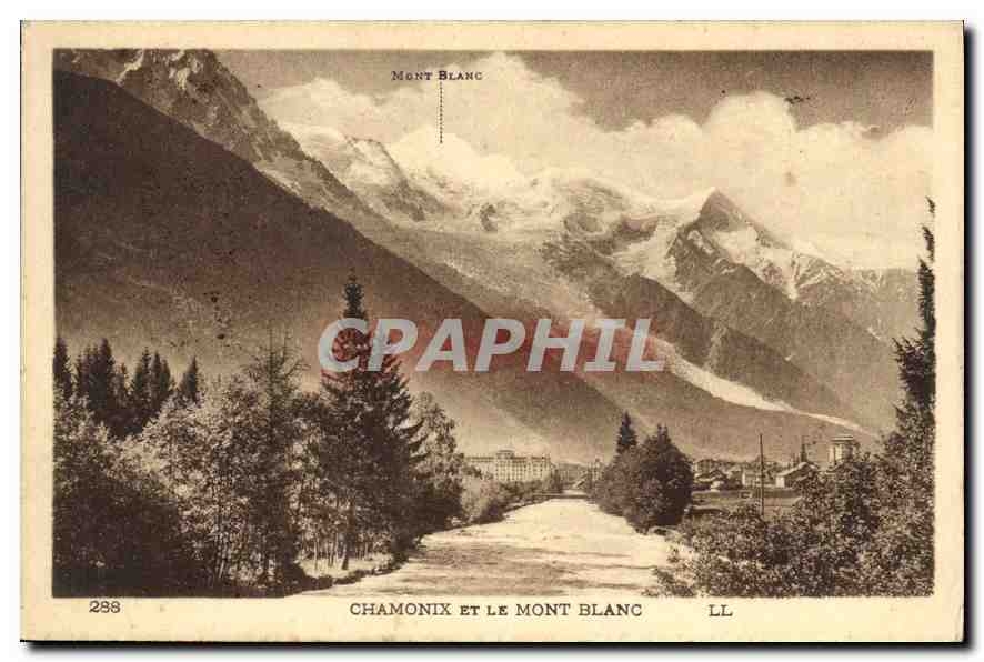 Chamonix et le Mont Blanc — vue panoramique — LL n°238
