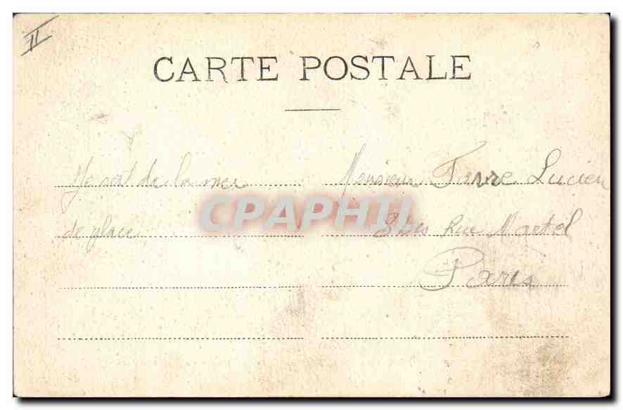 CPA Traversee de la Mer de Glace et Hotel du Montanvert — Verso
