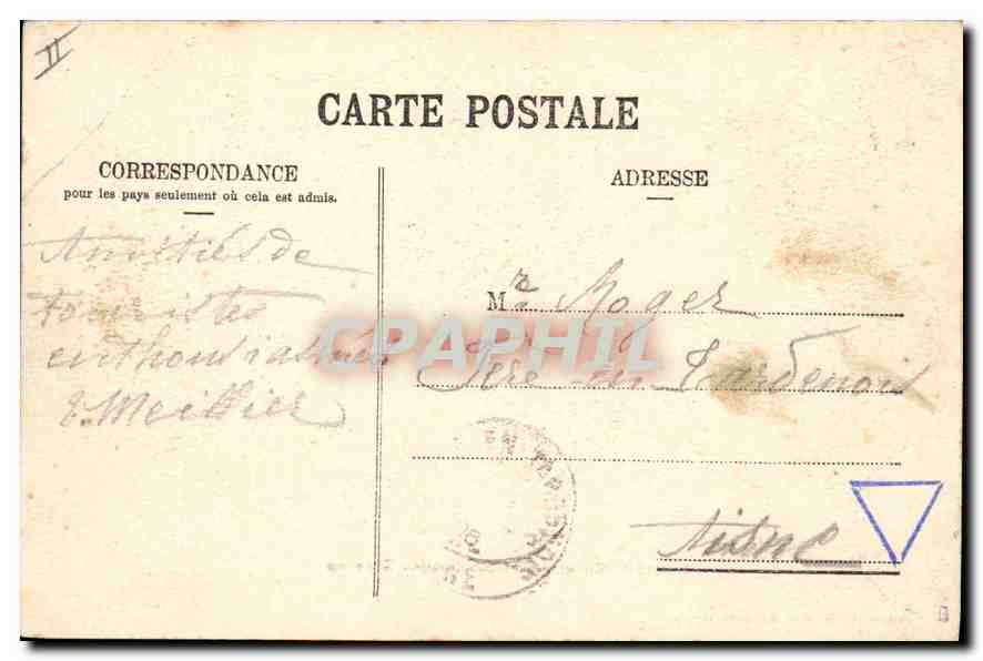 Chamonix et Glacier des Bossons — Phot. J.J. 1092 — Éditeurs Genève — Verso