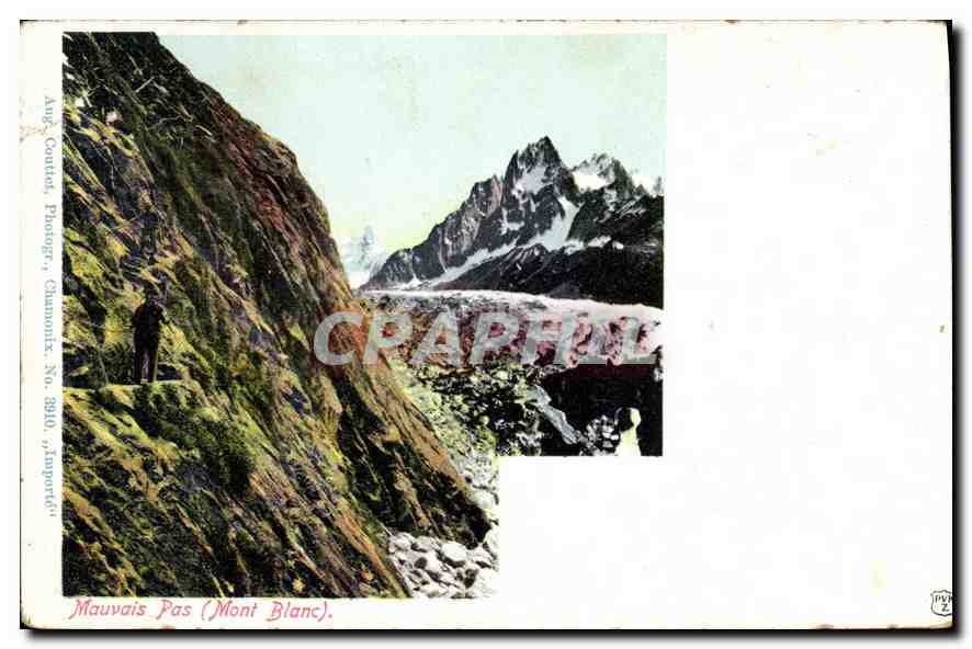Mauvais Pas (Mont Blanc) — vue des glaciers — Ang Cottot, Chamonix, N° 6910
