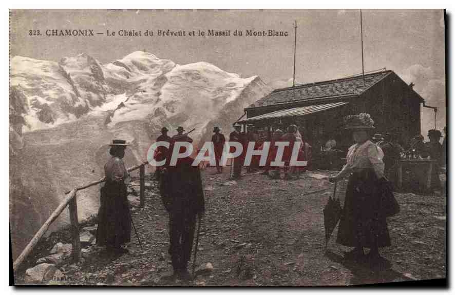 Chamonix — Le Chalet du Brévent et le Massif du Mont-Blanc — A. Charles, n°823