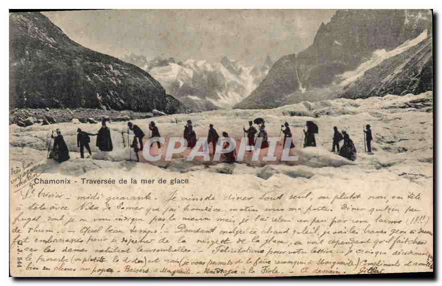 Chamonix - Traversée de la mer de glace — éditeur inconnu, n° de série non visible