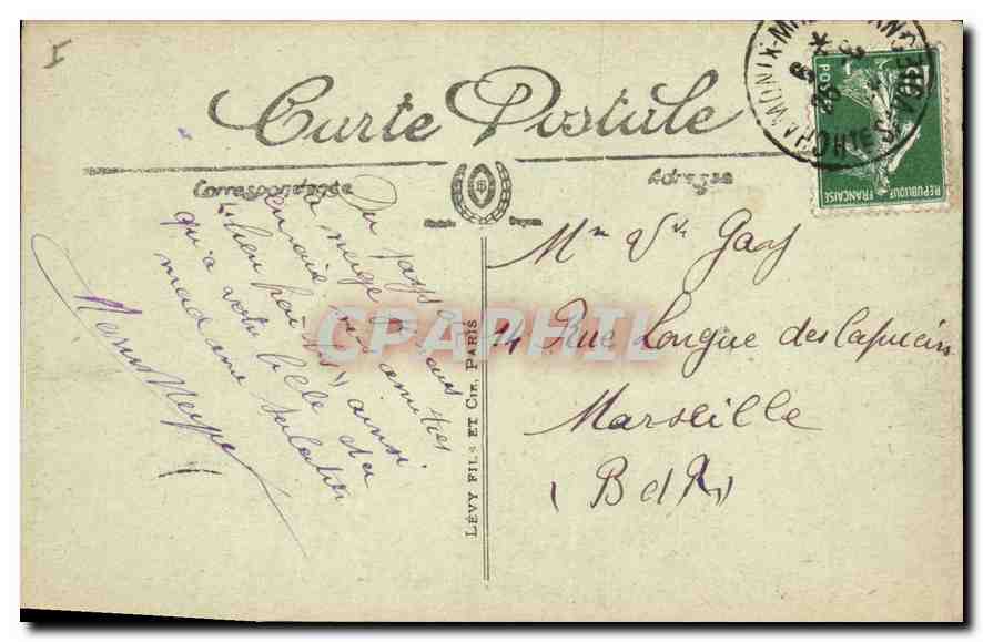 Chamonix — Glacier des Bossons et l'Aiguille du Midi — Selecta LL n°213 — Verso