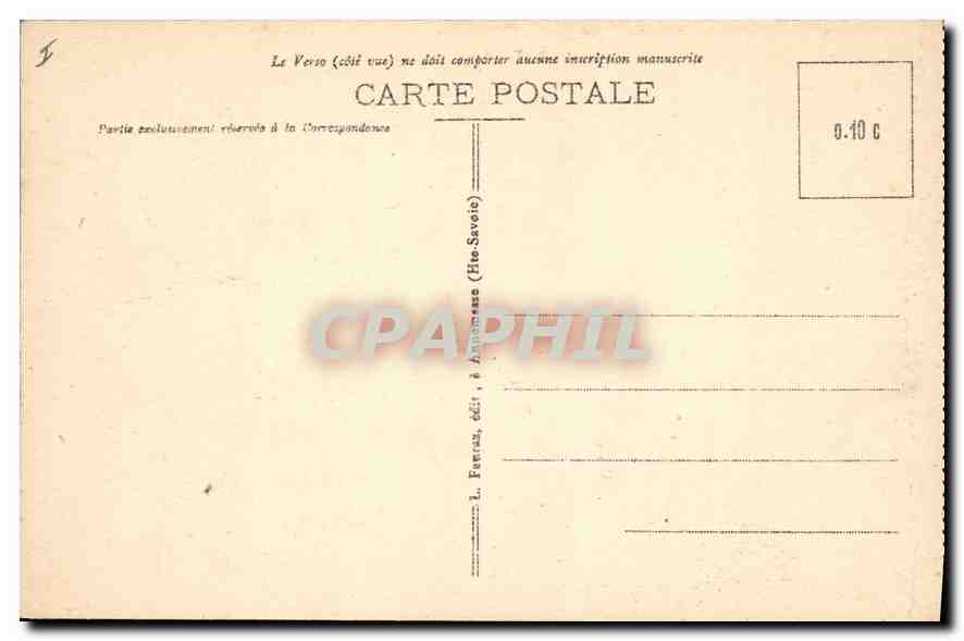 CPA  Chamonix Mont Blanc (Hte Savoie) La Mer de Glace et l'Hotel du Montenvers (Alt 1921 m) — Verso