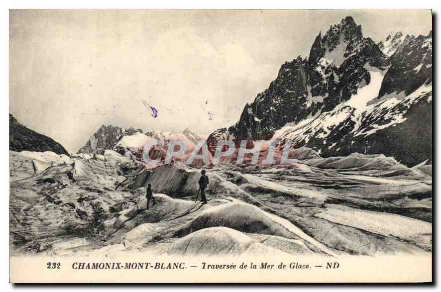 Chamonix-Mont-Blanc — Traversée de la Mer de Glace — ND — Graphil
