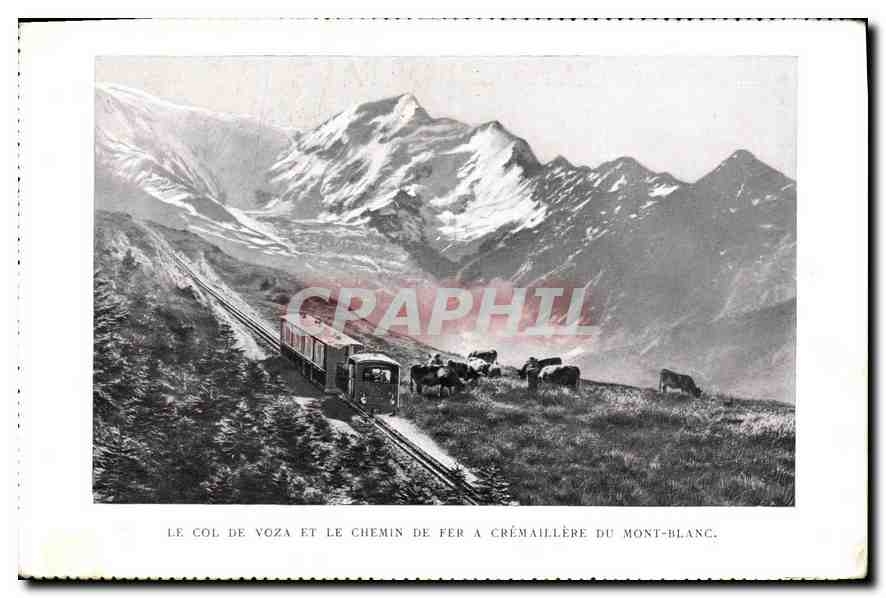 Le col de Voza et le chemin de fer à crémaillère du Mont-Blanc — CPAPHIL