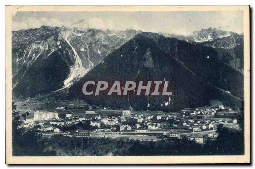 Chamonix et le mont Brévent — vue panoramique — G. Tairraz, phot.édit. Chamonix