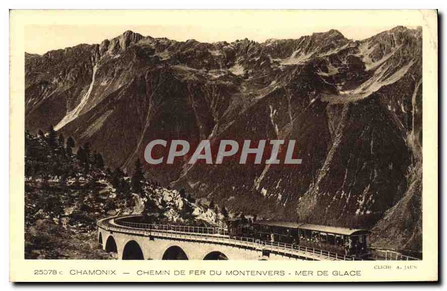 CPA Chamonix Chemin de fer du Montenvers Mer de Glace