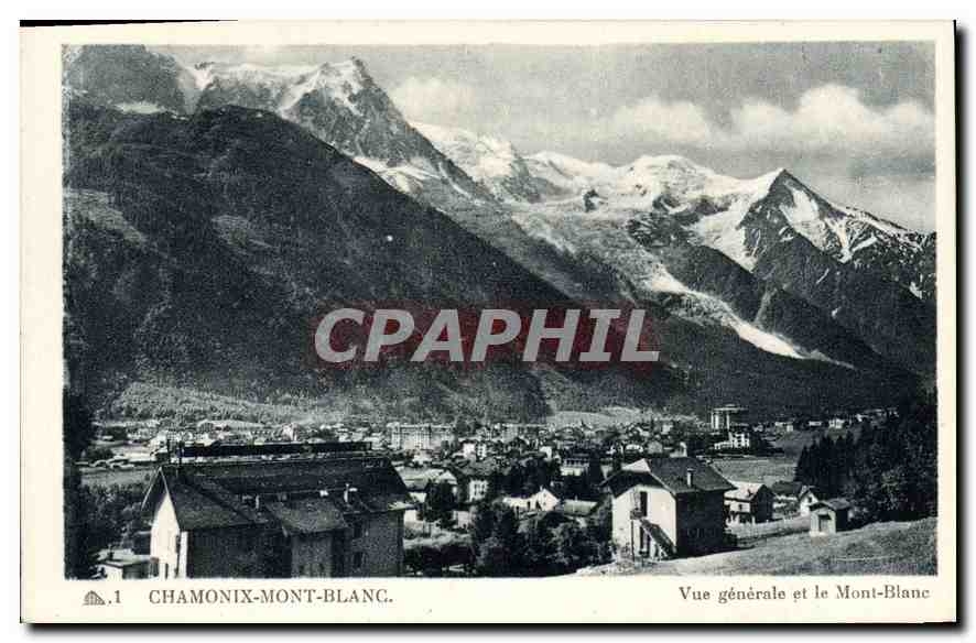 Chamonix-Mont-Blanc — Vue générale et le Mont-Blanc — C.A.P. — 44, n°44, Paris (157)