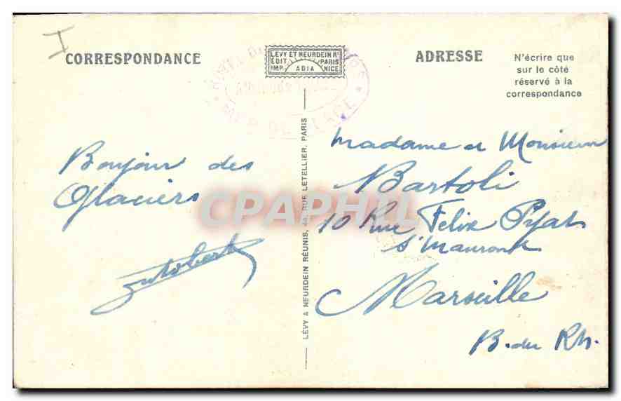 CPA Chamonix Mont Blanc Traversee des Clochetins de Plan Prz — Verso