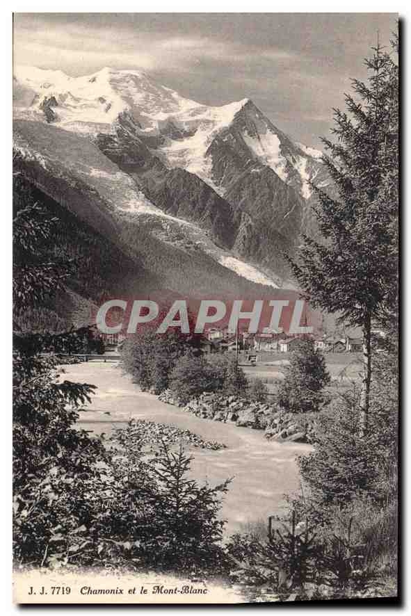 Chamonix et le Mont-Blanc — J.J. 7719 — Julien frères, Genève