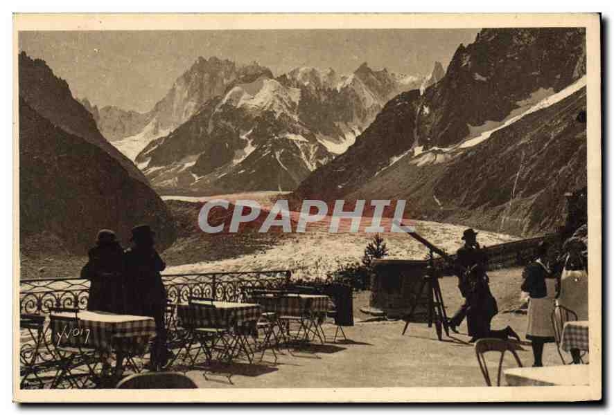 CPA Chamonix Mont Blanc (Hte Savoie) La Mer de Glace vue de l'Hote du Montenvers