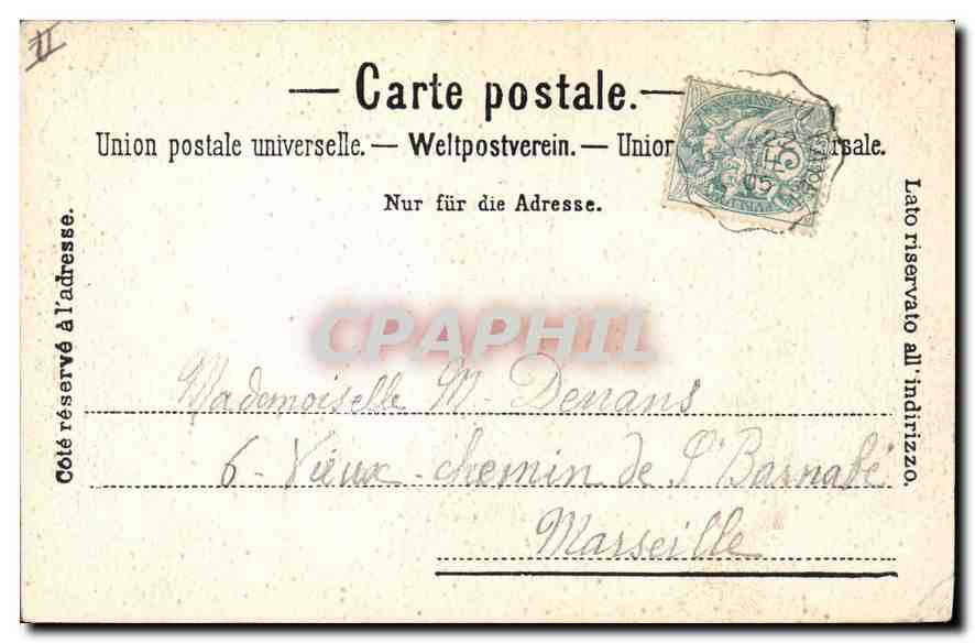 CPA Chamonix Glacier des Bossons — Verso