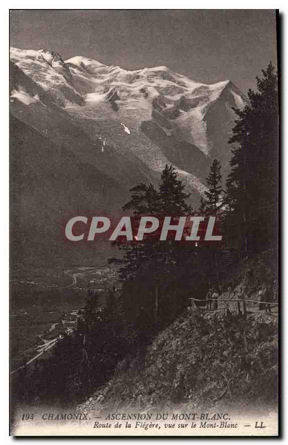 CPA Chamonix Ascension du Mont Blanc Route de la Flegere vue sur le Mont Blanc