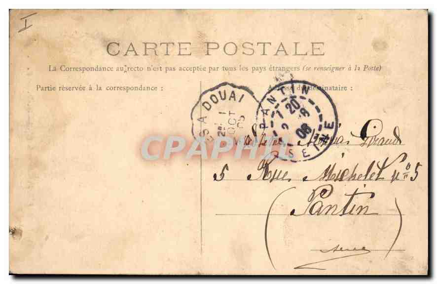 CPA Douai La Grotte de l'Eglise N D — Rückseite
