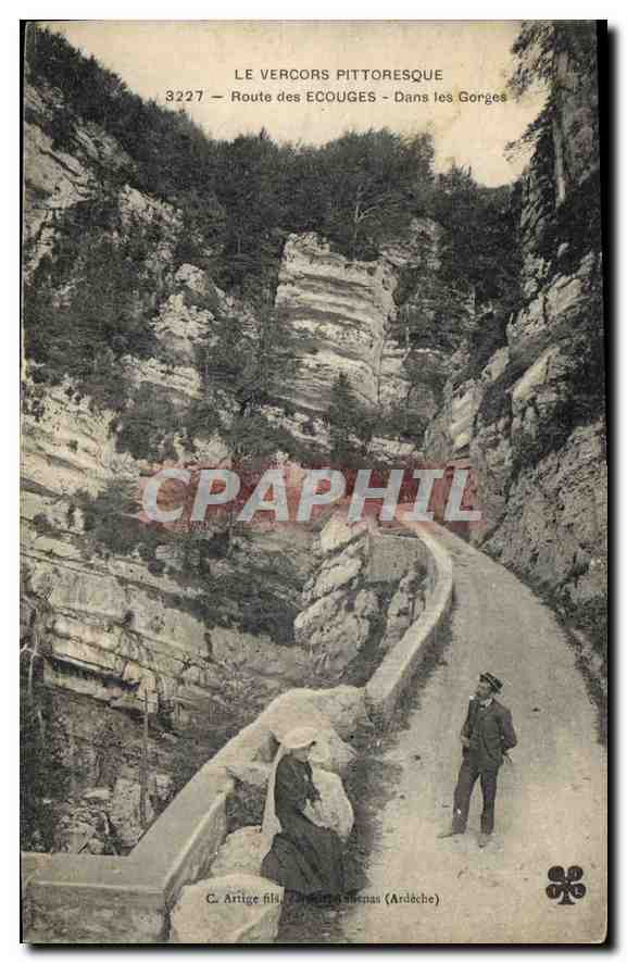 Route des Ecouges — Dans les Gorges — C. Artige fils, Chambéry (Arbâche)