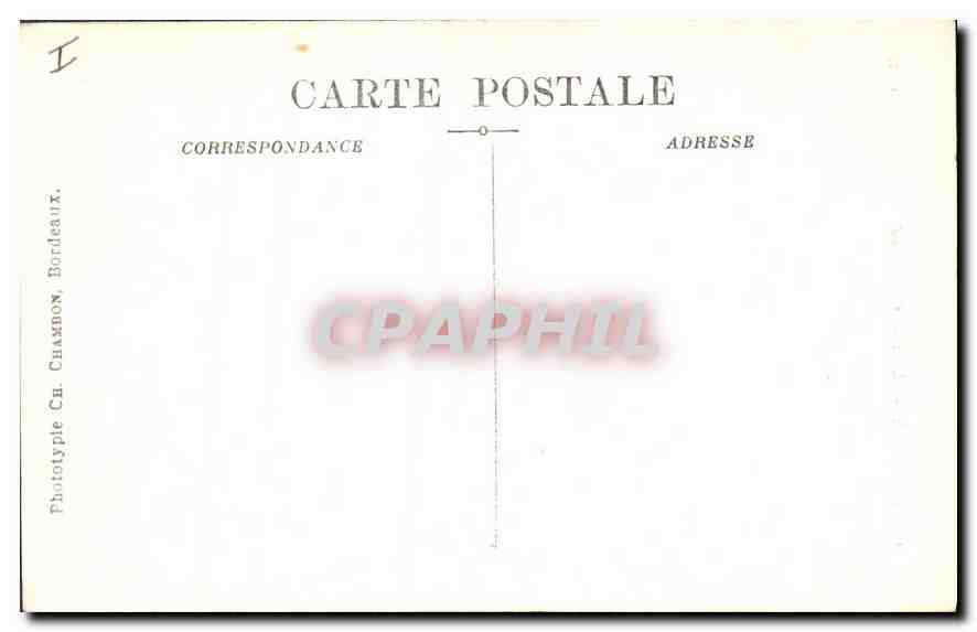 CPA Bordeaux La Tour Pey Berland — Verso