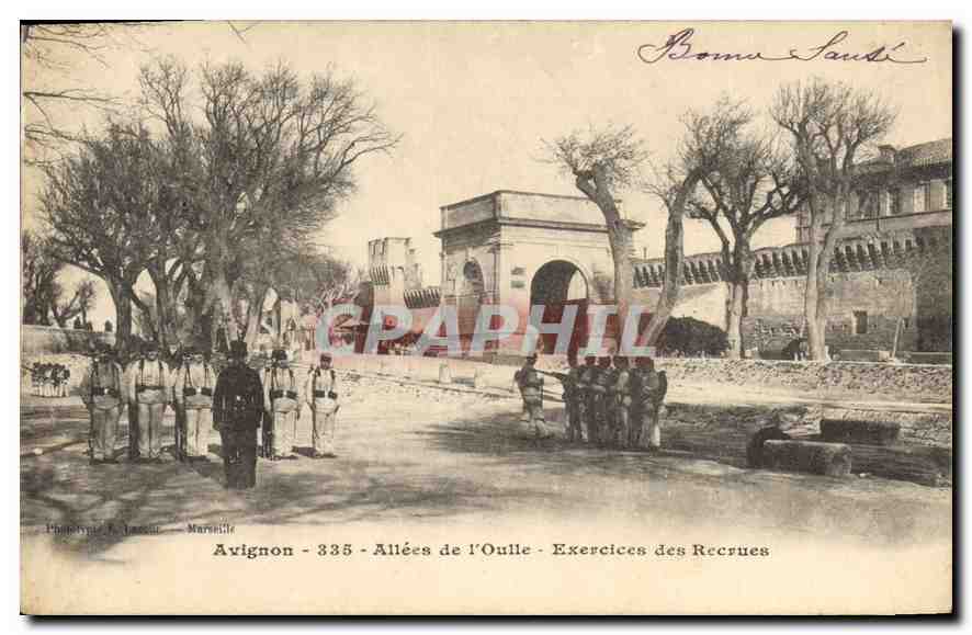 Avignon - Allées de l'Oulle - Exercices des Recrues
