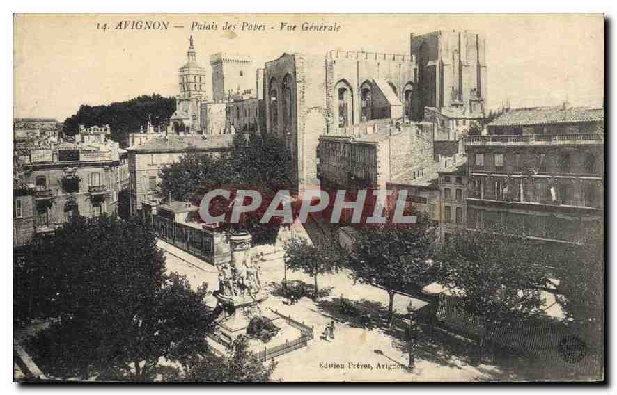 CPA Avignon Palais des Papes Vue generales