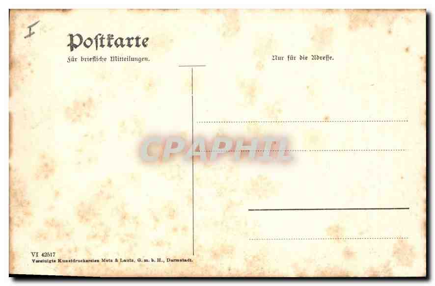 CPA Strassburg Gothedenkmal am Universitatsplatz — Verso