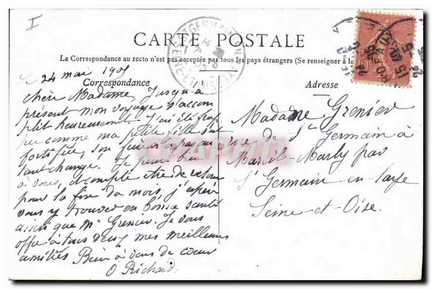 CPA Bordeaux Les Colonnes Rostrales — Verso
