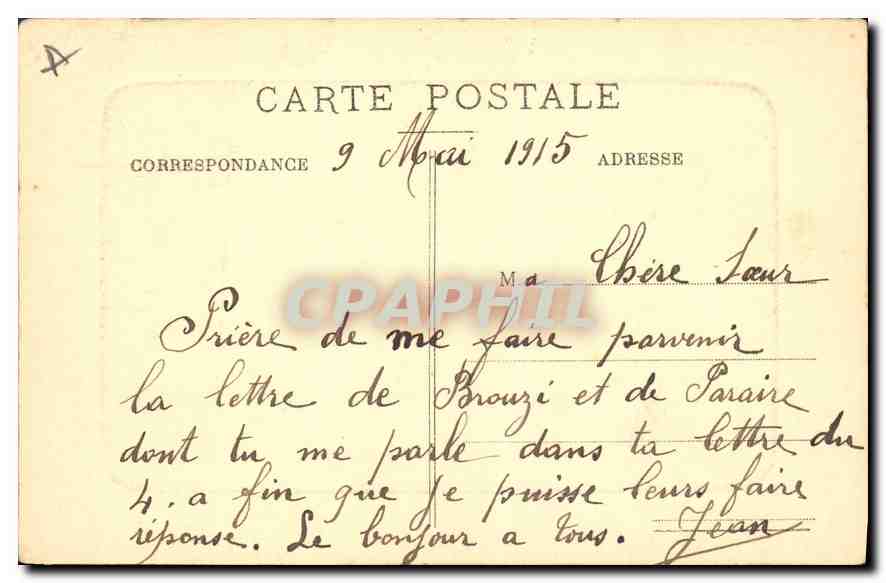 CPA Valence le Belvedere du Par Jouvet — Rückseite