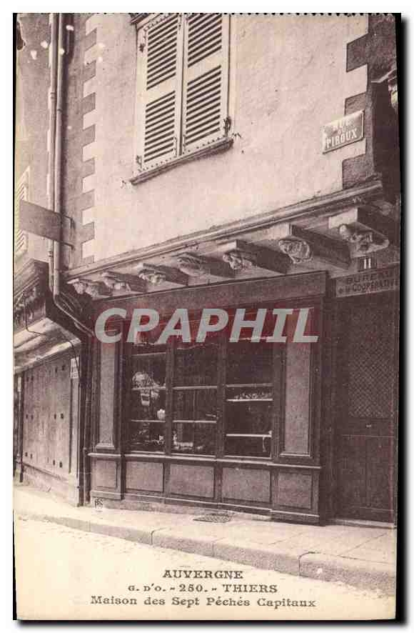 CPA Auvergen Thiers Maison des Sept Peches Capitaux
