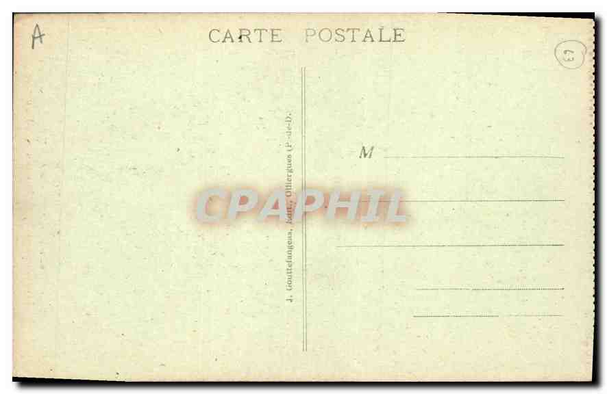 CPA Auvergen Thiers Maison des Sept Peches Capitaux — Rückseite