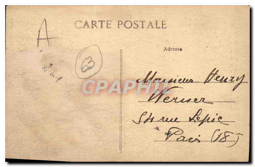 CPA Thiers (P de D) La Vallee et Quartiet de Boulay vue des hauteurs de la Margeride — Rückseite