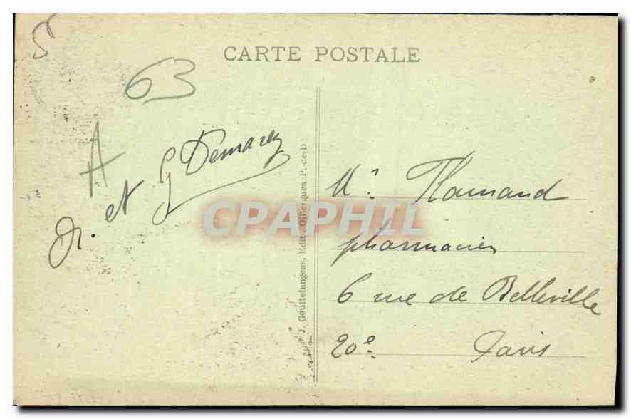 CPA Clermont Ferrand Lac du Jardin des Plantes — Verso