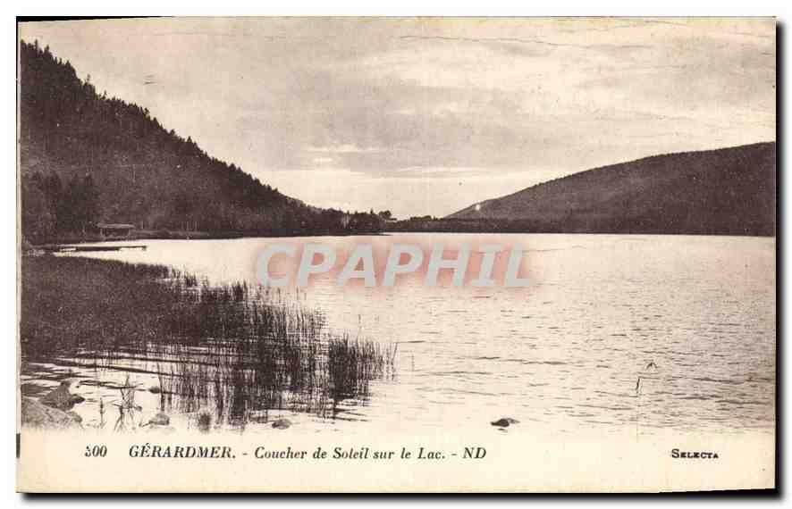 CPA Gerardmer Coucher de Soleil sur le Lac