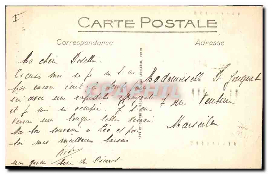 CPA Bordeaux Grand Theatre La Colonnade — Verso
