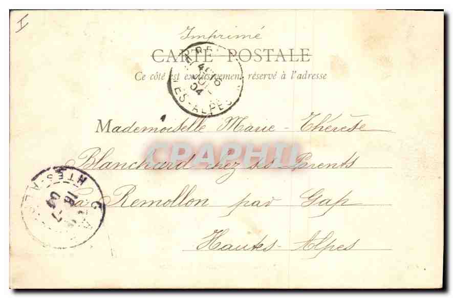 CPA Lyon Le Palais Saint Pierre — Verso