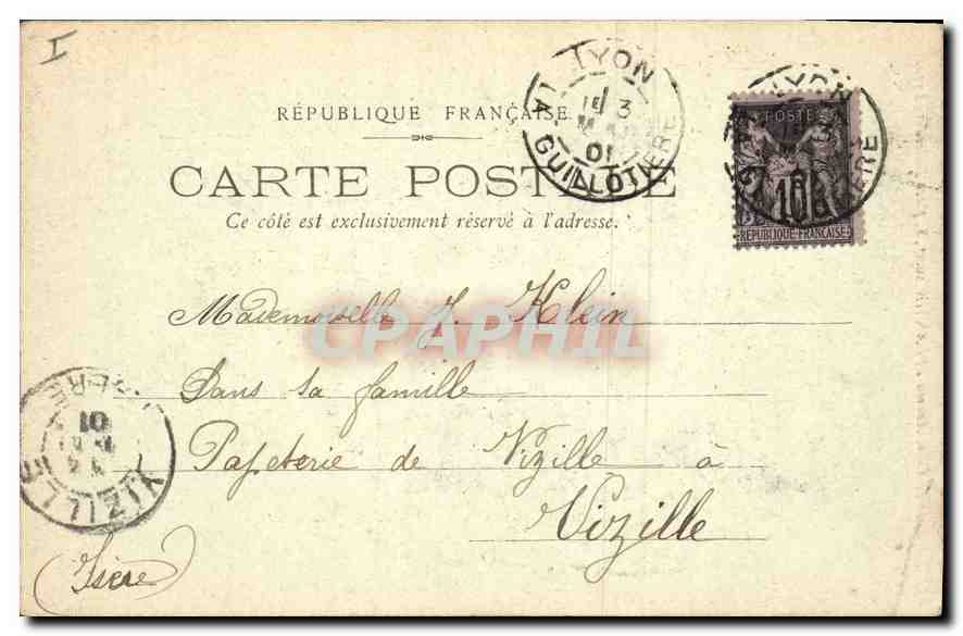 CPA Lyon Eglise d'Ainay — Verso