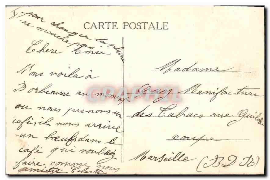 CPA Bordeaux Le Jardin Public le Pont — Verso