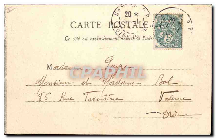 CPA Nimes L'Allee du Jardin des Plantes — Rückseite