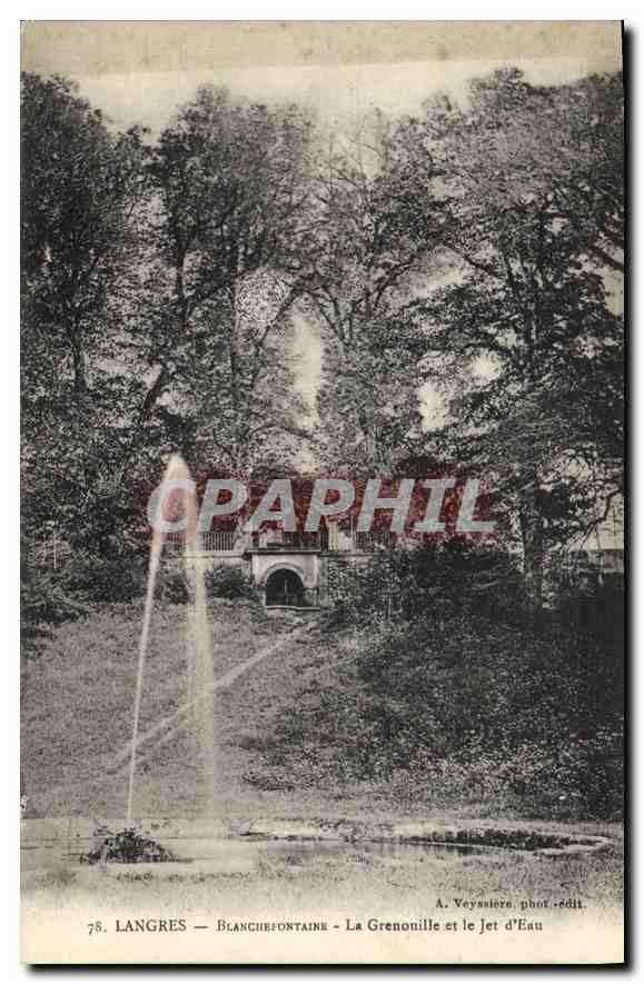Langres - Blanchefontaine - La Grenouille et le Jet d'Eau — A. Veyssiere, phot.-édit.