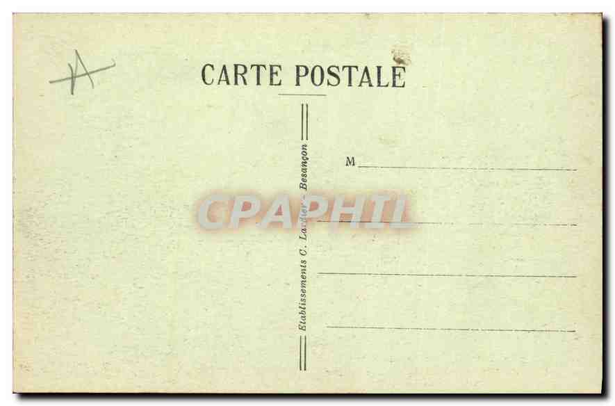 CPA Besancon Les Bains Casino et Restaurant des Bains Sanlis de la Mouillere — Rückseite