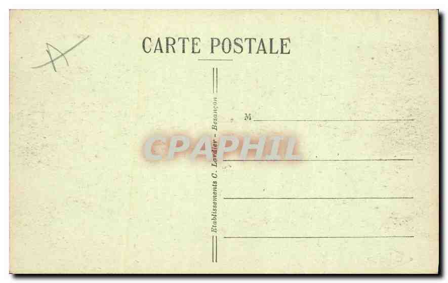 Besançon-les Bains — Vue générale des Quais - Pont Battant et Fort de Rosemont — C.L.B. n°134 — Verso