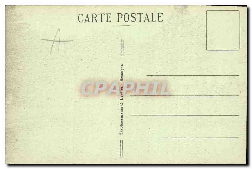 CPA Besancon Les Bains Vue generale prise du Plateau de Bregille — Rückseite