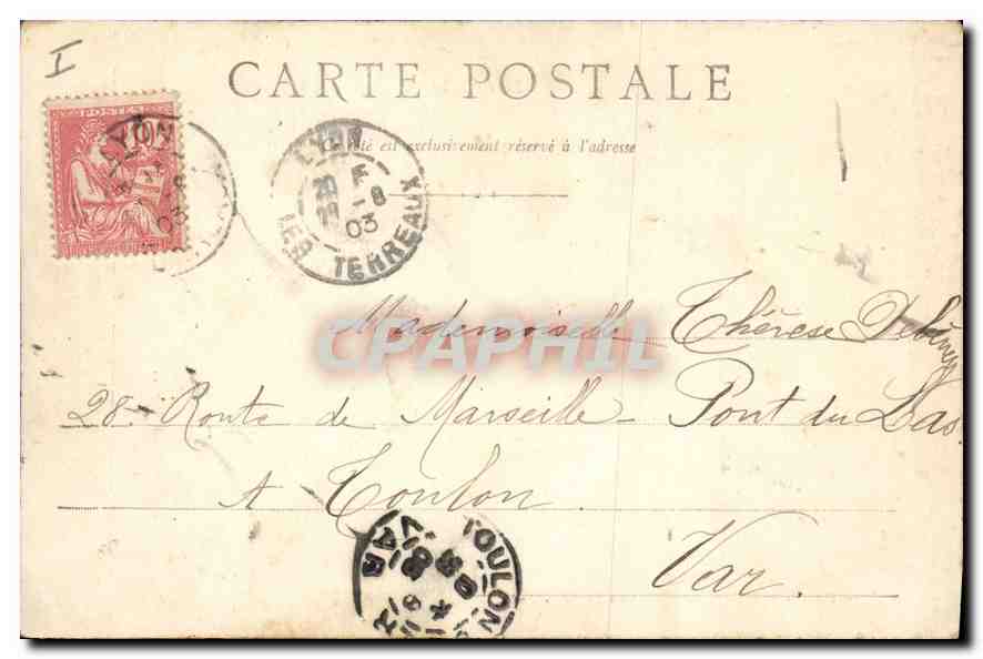 CPA Lyon Fontaine de la Place Morant — Verso